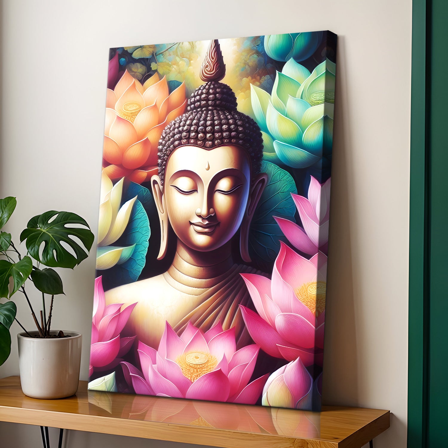 Buddha Wall Art Canvas 20x30 Inch | Spiritual Modern Wall Decor – Paper ...