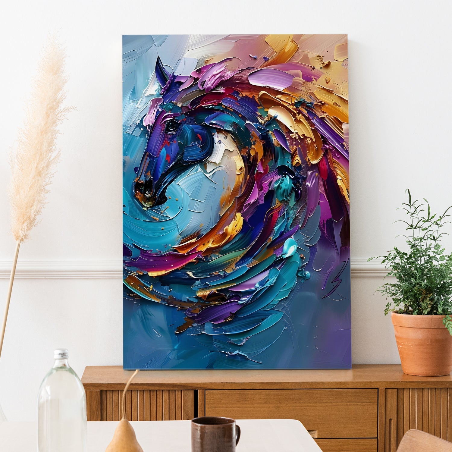 Flying Colours – Abstract Art パンク天国 7インチ Whirlwind Majesty Wall Art Painting, HD Canvas Print, Framed