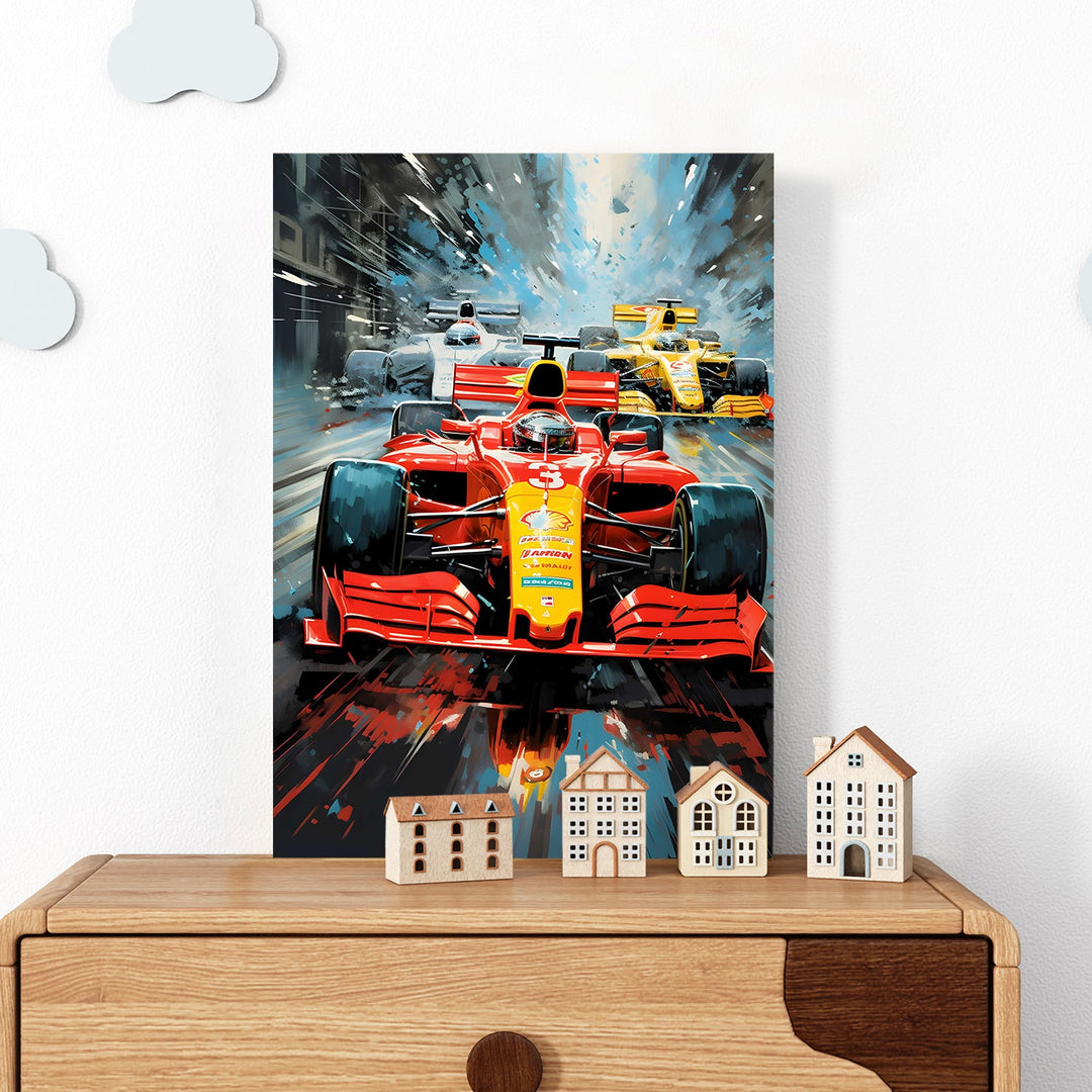 Race Day Glory Wall Art Painting, HD Canvas Print, Framed, Ready to Hang. (POMWA214)