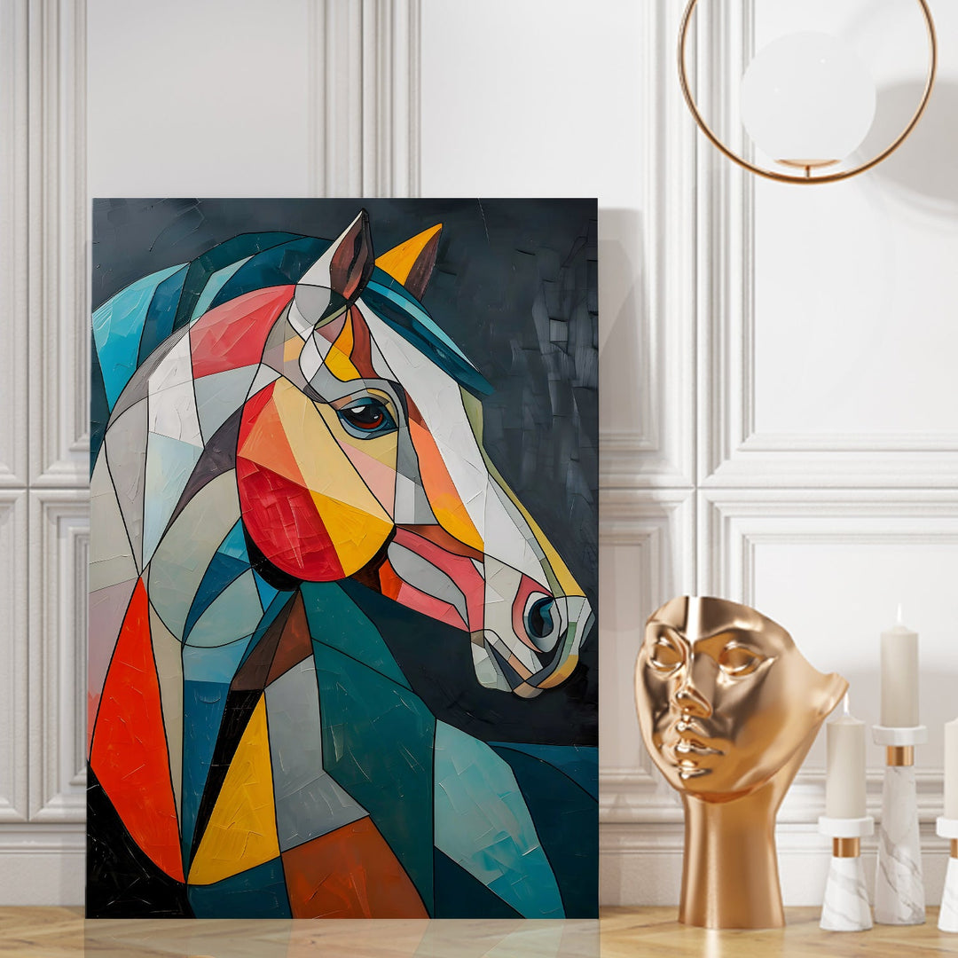 Equine Spectrum Wall Art Painting, HD Canvas Print, Framed, Ready to Hang. (AMWA35)