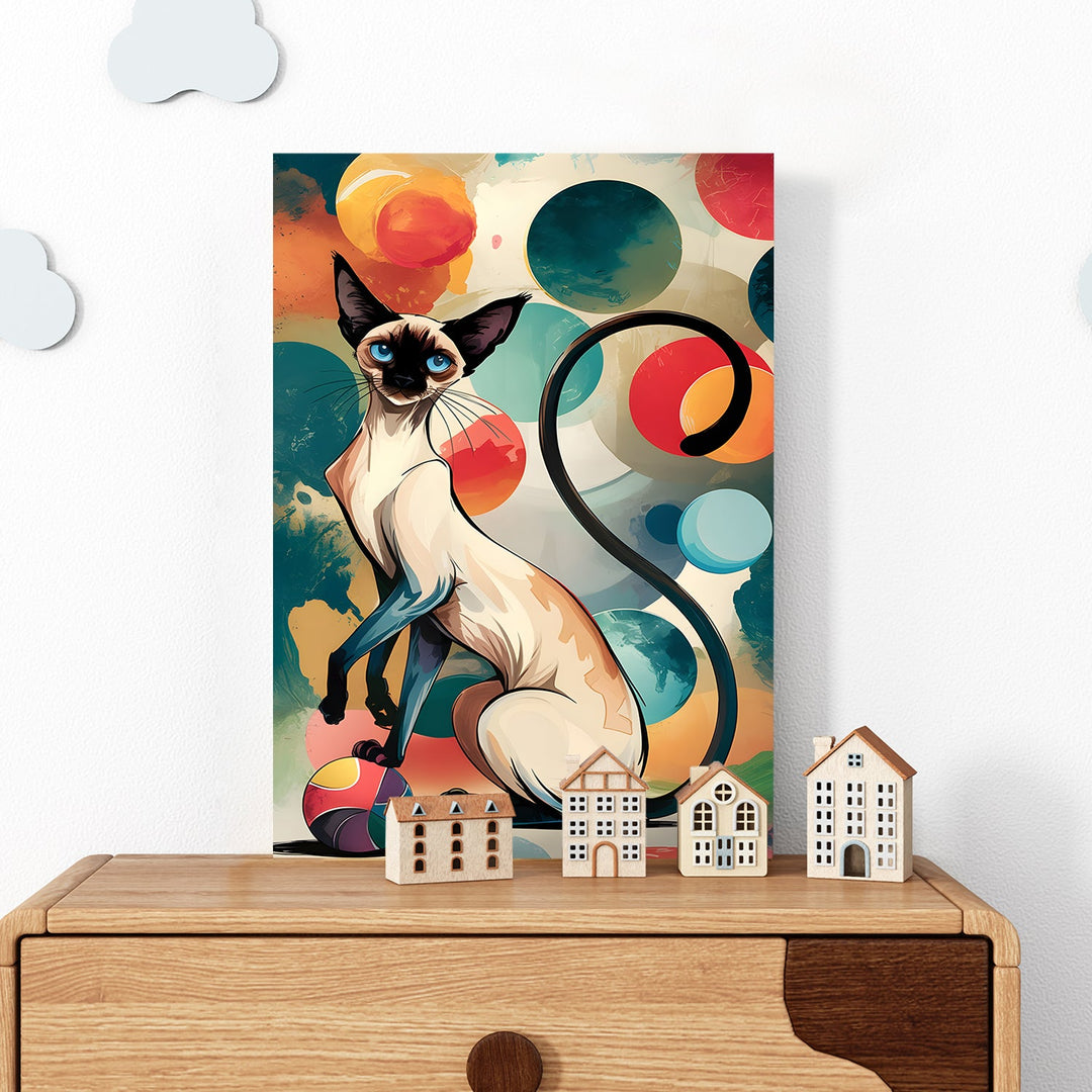 Whiskers in Wonderland Wall Art Painting, HD Canvas Print, Framed, Ready to Hang. (ABMWA105)