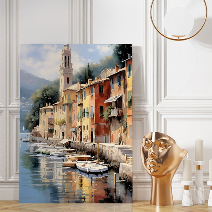 The Coastal Haven Wall Art Painting, HD Canvas Print, Framed, Ready to Hang. (AMWA17)