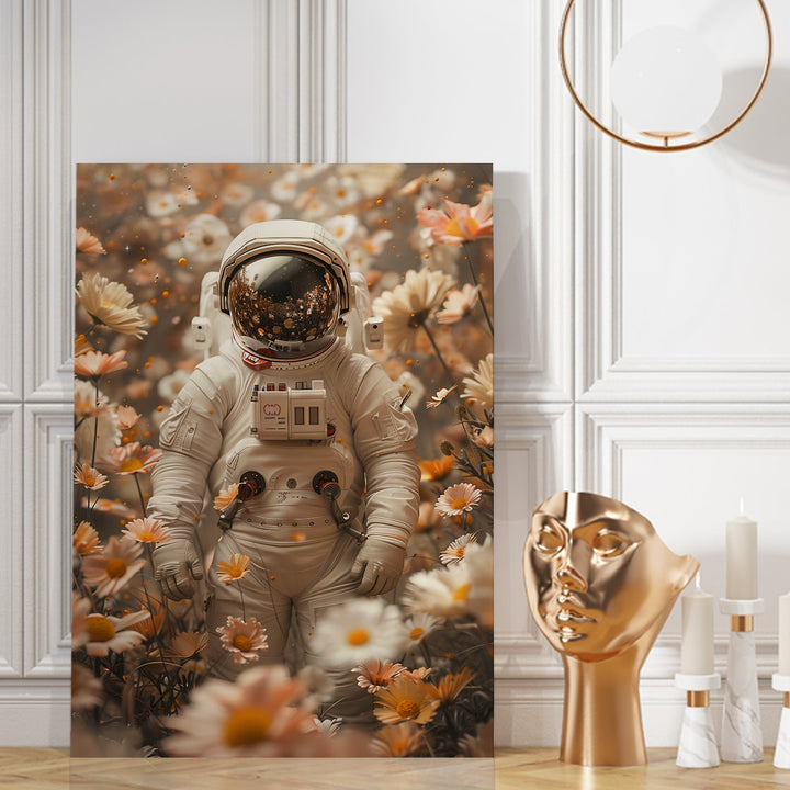 Astronaut Altered Maximalist Wall Art Painting, HD Canvas Print, Framed, Ready to Hang. (POMA18)