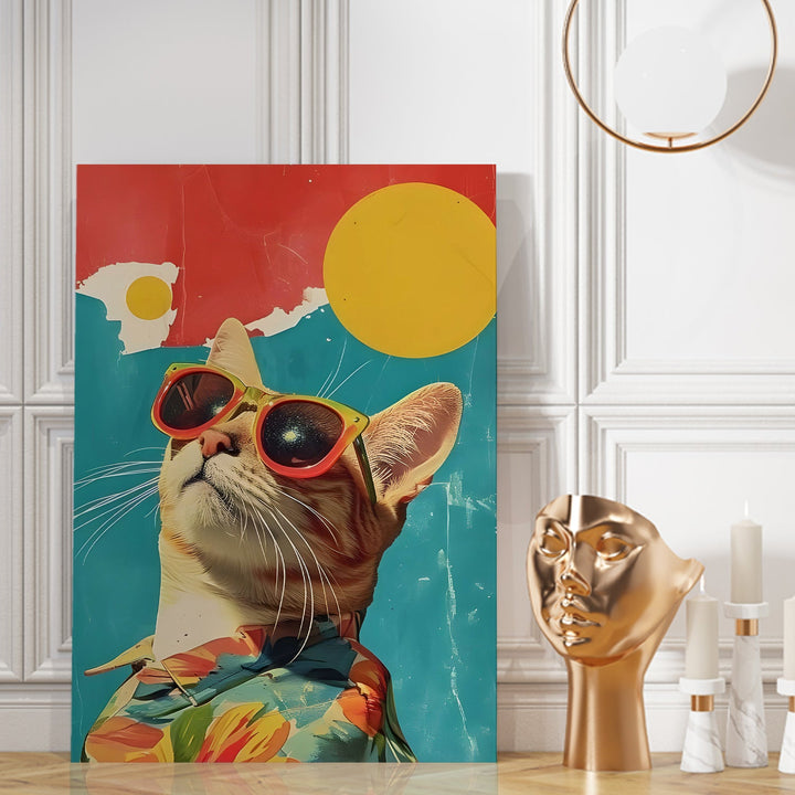 Retro Paws Wall Art Painting, HD Canvas Print, Framed, Ready to Hang. (POMWA24)