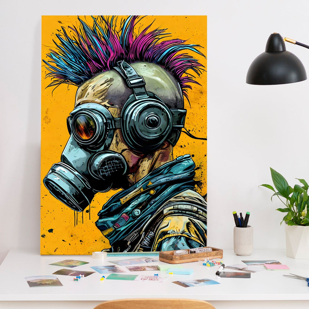 Neon Resistance Wall Art Painting, HD Canvas Print, Framed, Ready to Hang. (POMWA290)