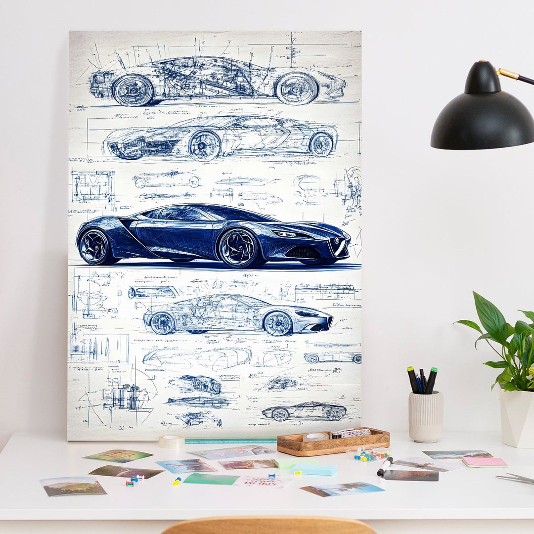 Vision to Velocity Wall Art Painting, HD Canvas Print, Framed, Ready to Hang. (POMWA219)