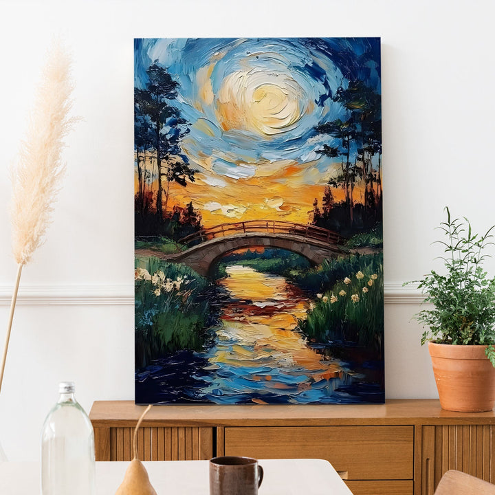 Illuminated Dusk Wall Art Painting, HD Canvas Print, Framed, Ready to Hang. (AMWA23)