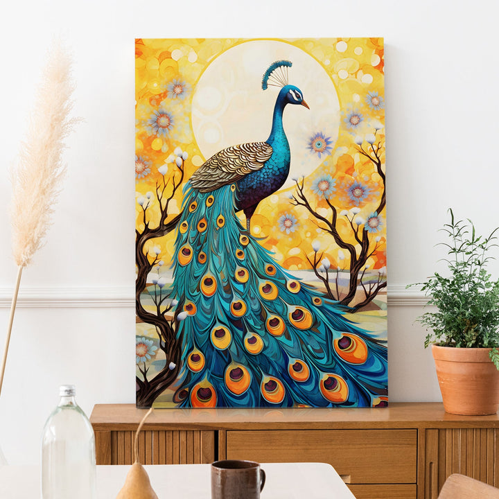 Feathers of the Sun Art Painting, HD Canvas Print, Framed, Ready to Hang. (NAWA08)
