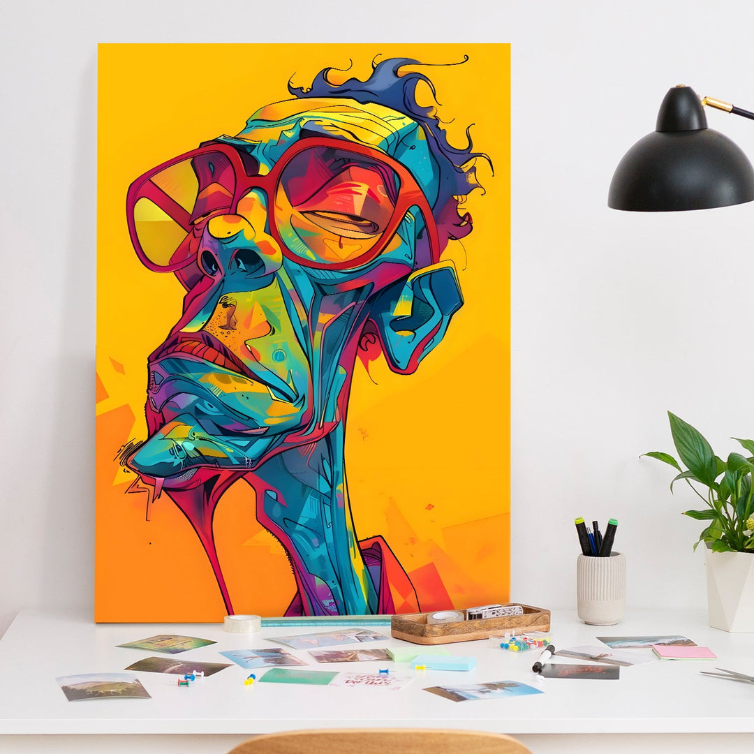 Electric Ego Wall Art Painting, HD Canvas Print, Framed, Ready to Hang. (POMWA263)