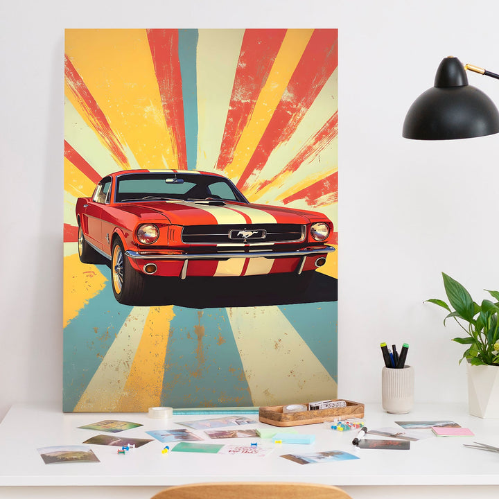 Sunburst Speed Wall Art Painting, HD Canvas Print, Framed, Ready to Hang. (POMWA217)