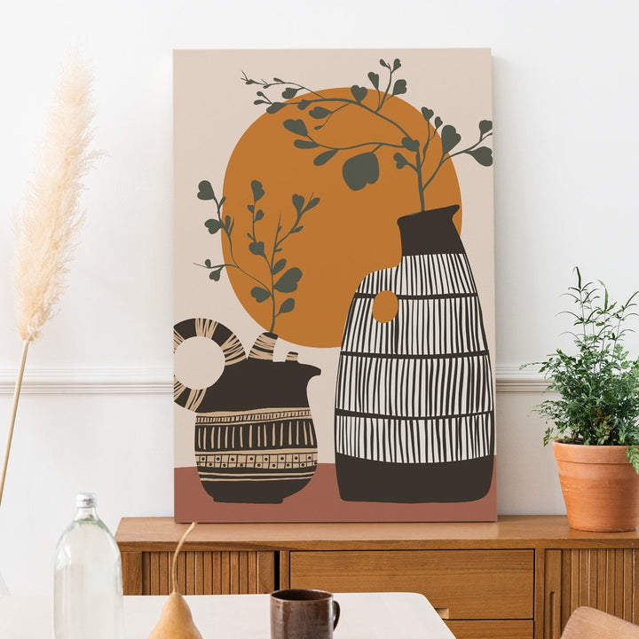 Boho and Chic Art Canvas Gallery Wrap Painting | Eclectic Modern Art Theme (BOWA18)