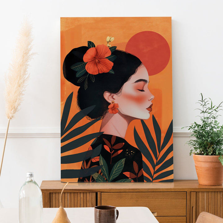 Boho and Chic Art Canvas Gallery Wrap Painting | Eclectic Modern Art Theme (BOWA20)