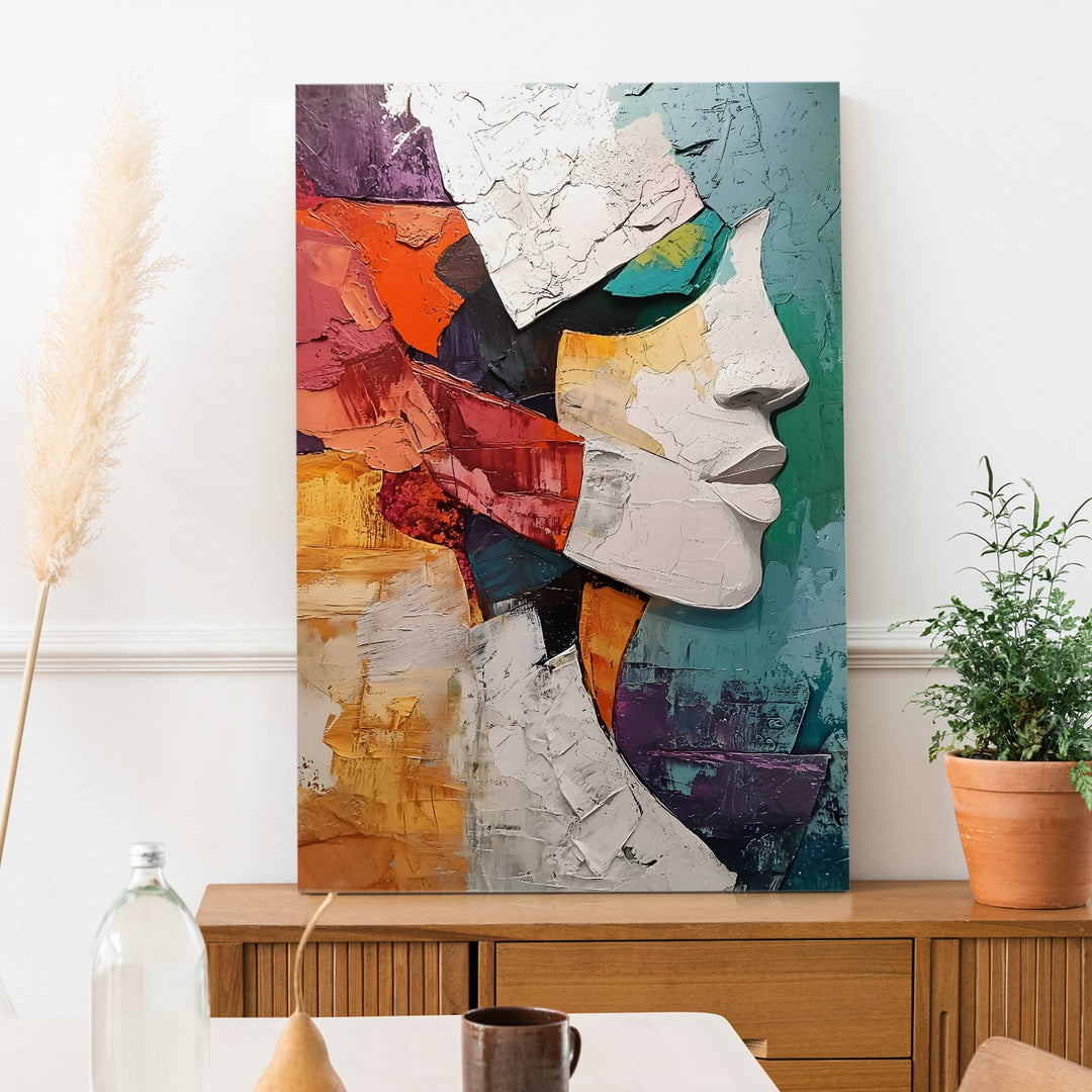 The Mosaic Mind Wall Art Painting, HD Canvas Print, Framed, Ready to Hang. (AMWA14)