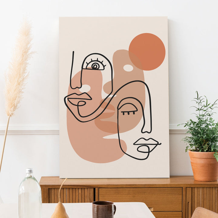 Boho and Chic Art Canvas Gallery Wrap Painting | Eclectic Modern Art Theme (BOWA17)