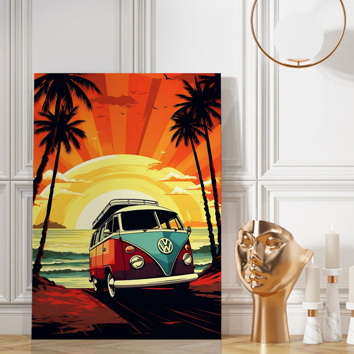 Sunset Cruise Wall Art Painting, HD Canvas Print, Framed, Ready to Hang. (POMWA26)