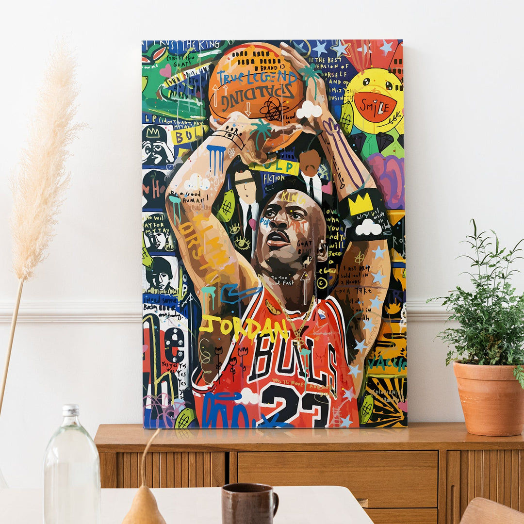 Jordan Street Royalty Wall Art Painting, HD Canvas Print, Framed, Ready to Hang. (POMWA280)
