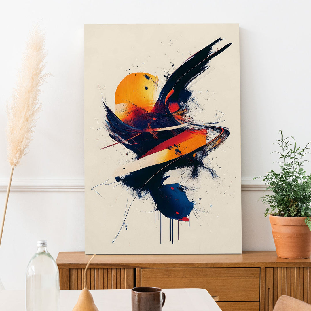 Phoenix Rising Wall Art Painting, HD Canvas Print, Framed, Ready to Hang. (AMWA40)