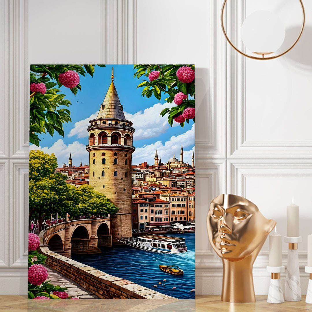 Galata Tales Wall Art Painting, HD Canvas Print, Framed, Ready to Hang. (POMWA33)