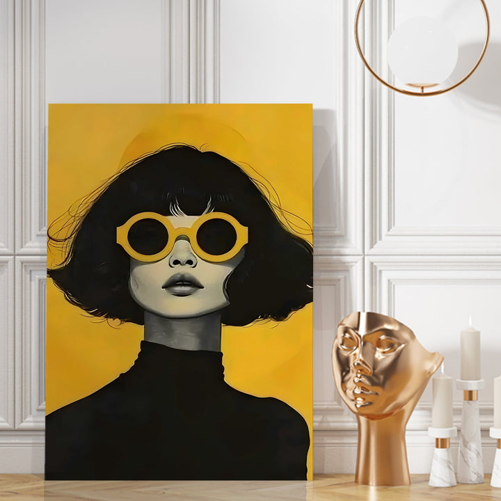 Sunglass Muse Wall Art Painting, HD Canvas Print, Framed, Ready to Hang. (POMWA246)