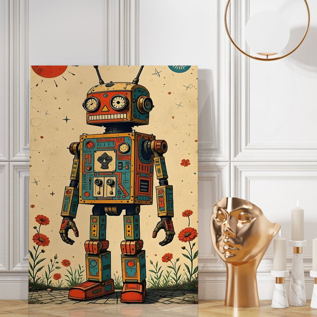 Nostalgic Android Wall Art Painting, HD Canvas Print, Framed, Ready to Hang. (POMWA310)