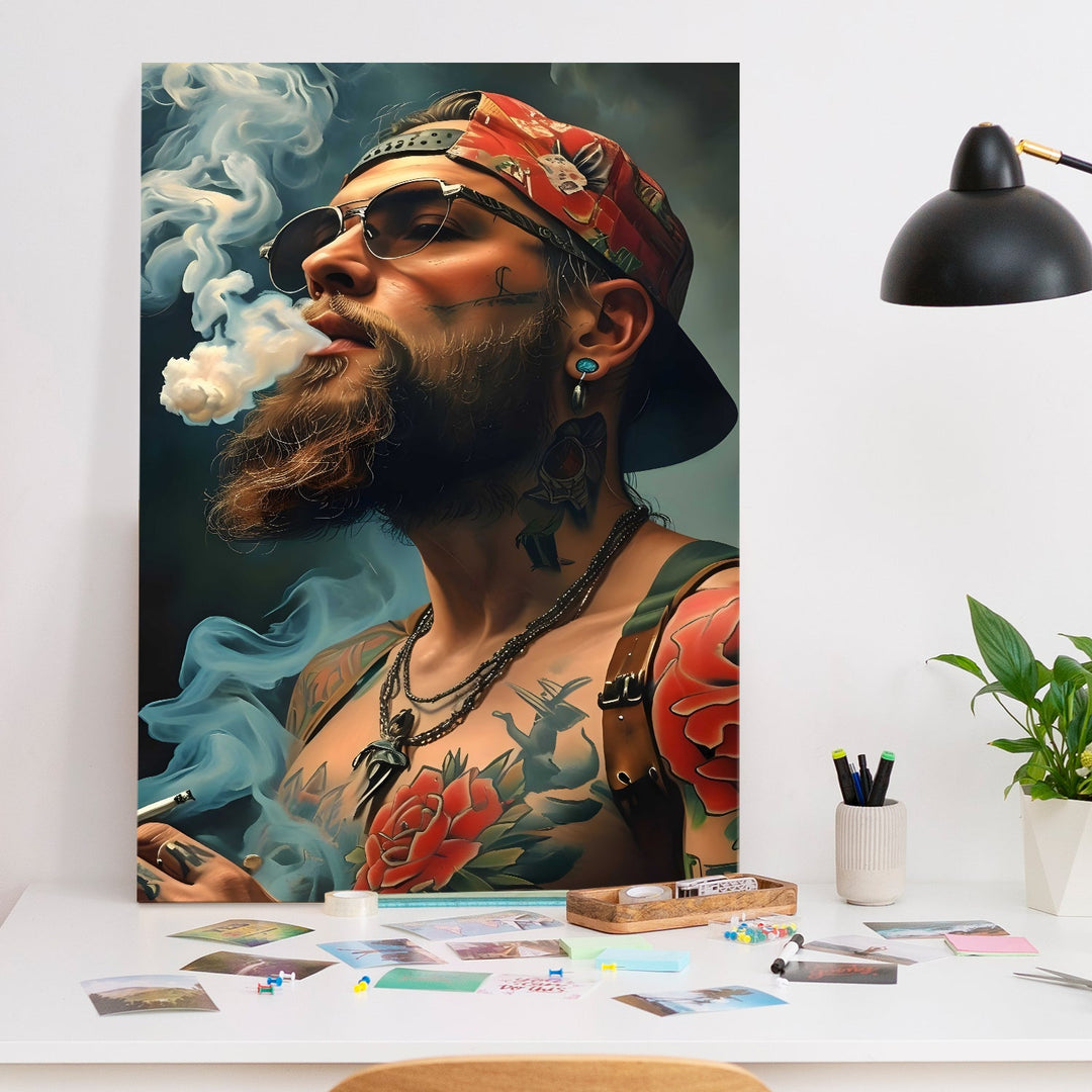 Modern Maverick Wall Art Painting, HD Canvas Print, Framed, Ready to Hang. (POMWA284)
