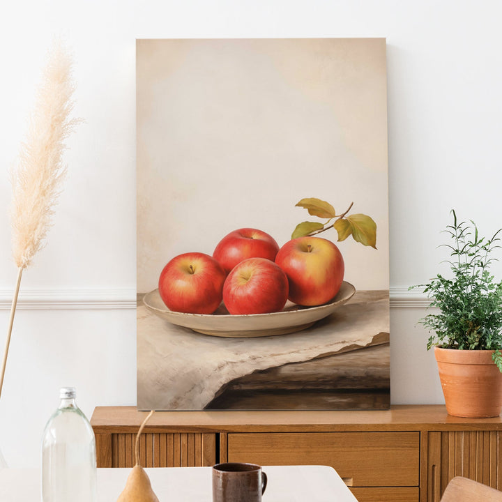Classic Fruit Bowl Still Life Wall Art, HD Canvas Print, Framed, Ready to Hang. (POMWA349)