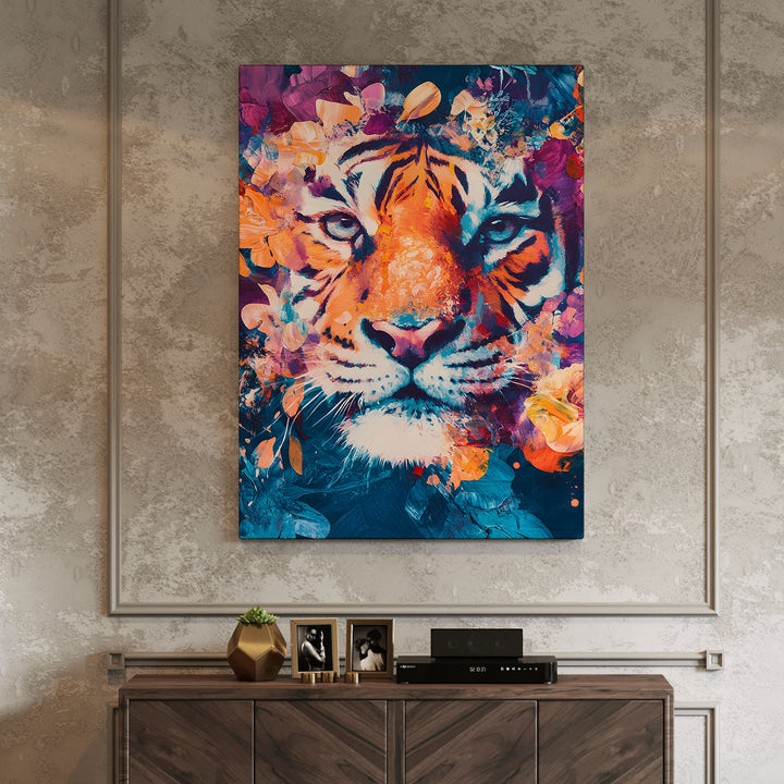 Floral Fury Wall Art Painting, HD Canvas Print, Framed, Ready to Hang. (MAXWA118)