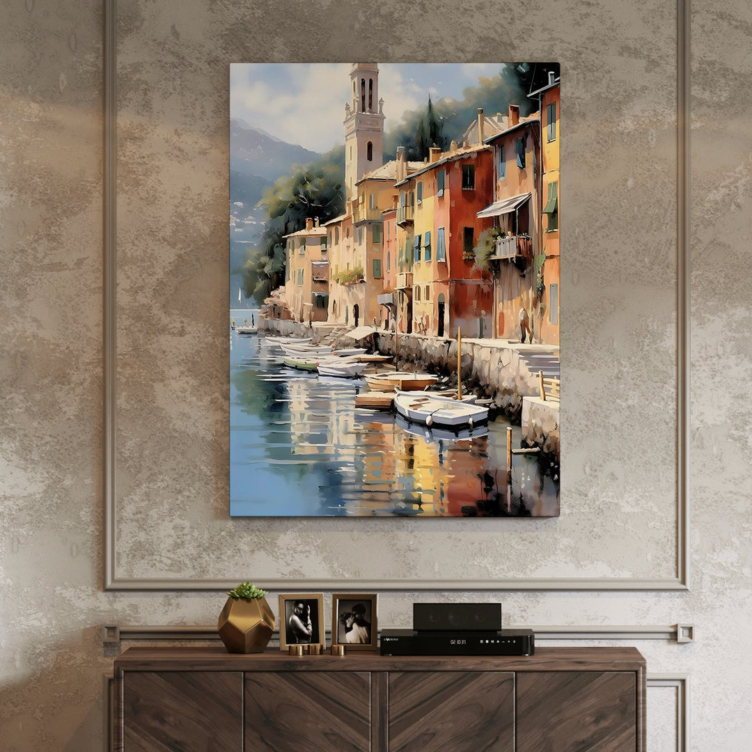 The Coastal Haven Wall Art Painting, HD Canvas Print, Framed, Ready to Hang. (AMWA17)