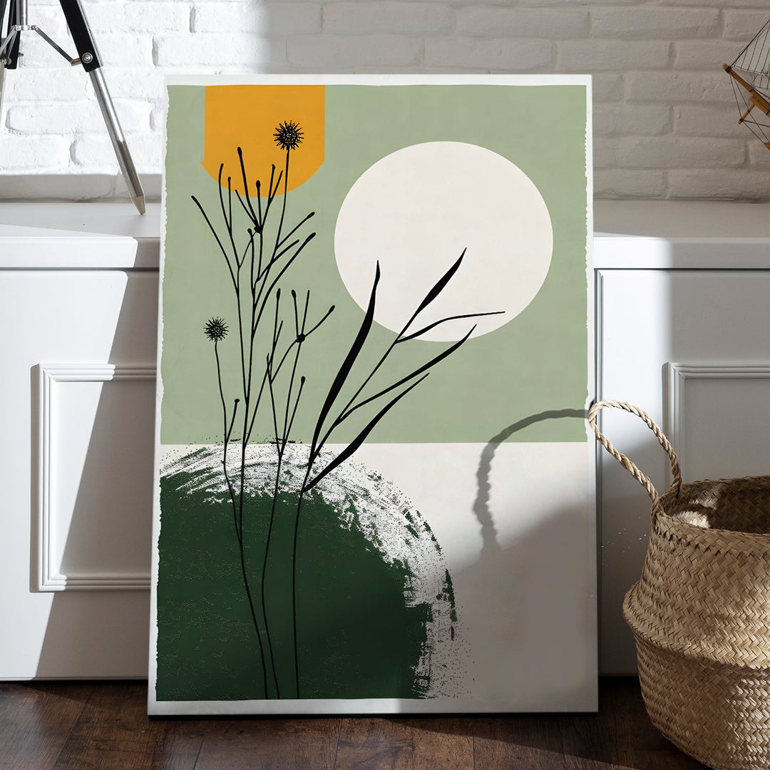 Modern Meadow Wall Art Painting, HD Canvas Print, Framed, Ready to Hang. (POMWA197)