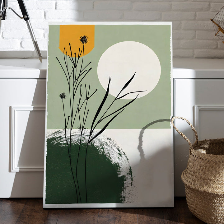 Modern Meadow Wall Art Painting, HD Canvas Print, Framed, Ready to Hang. (POMWA197)