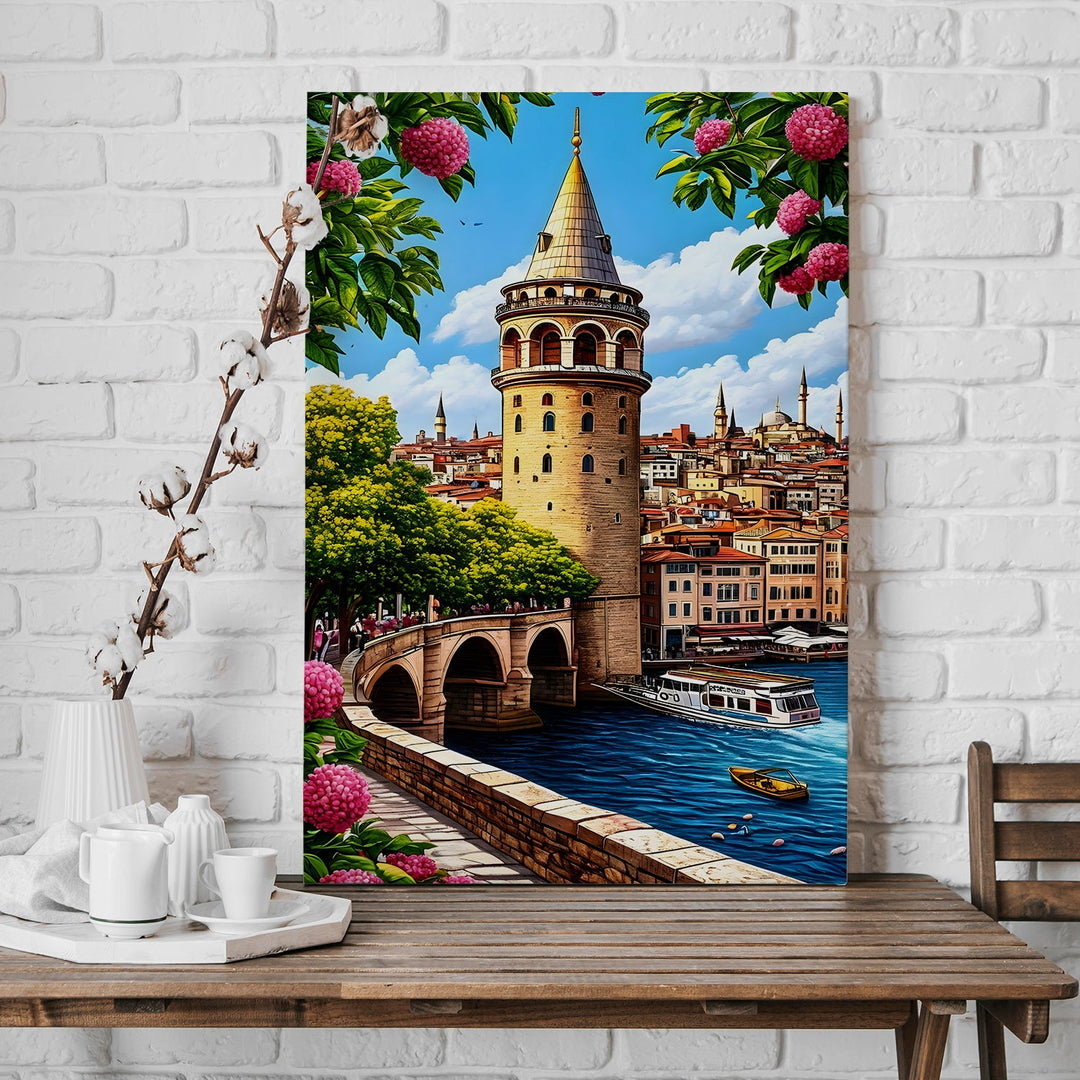 Galata Tales Wall Art Painting, HD Canvas Print, Framed, Ready to Hang. (POMWA33)