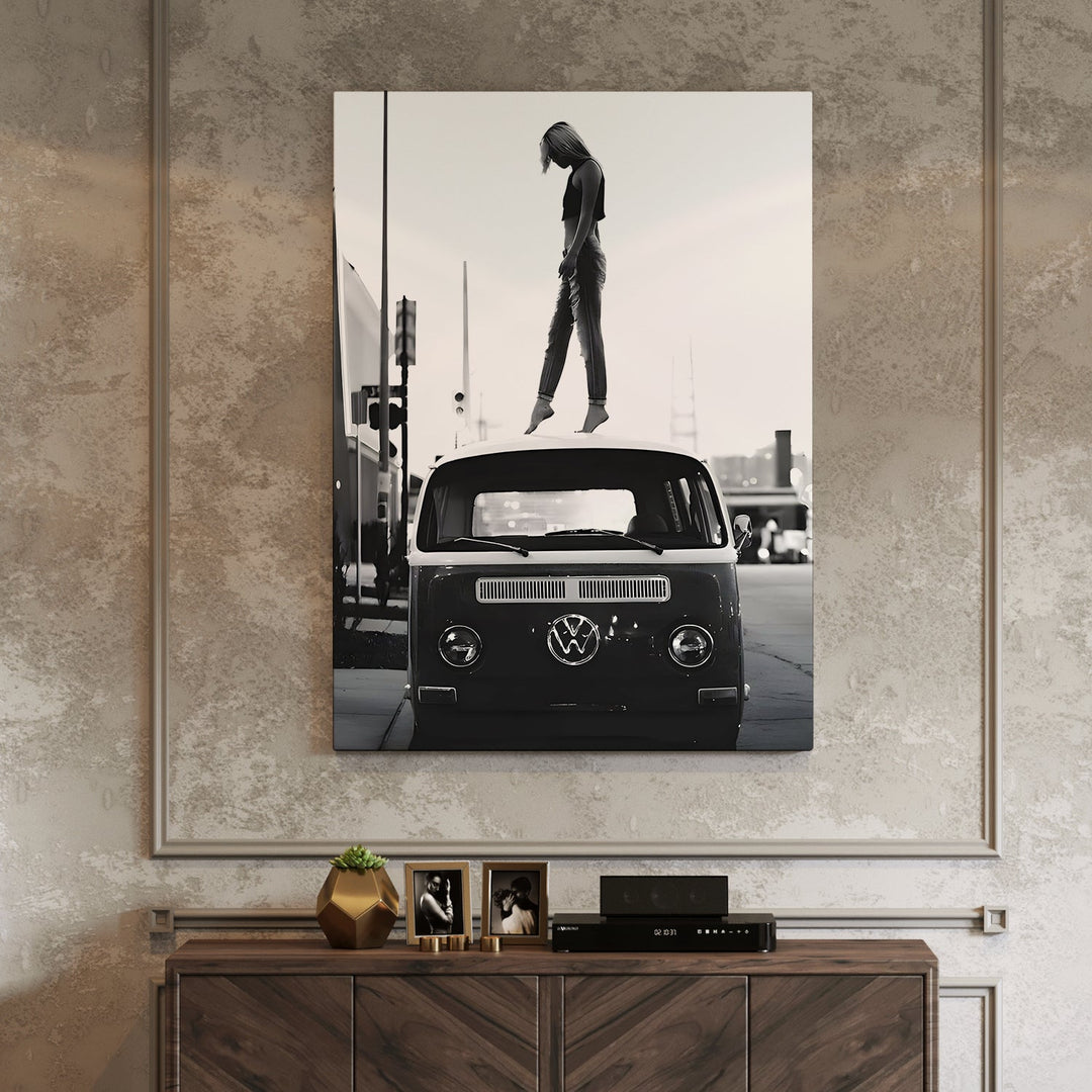 Freedom on Wheels Wall Art Painting, HD Canvas Print, Framed, Ready to Hang. (VINWA141)