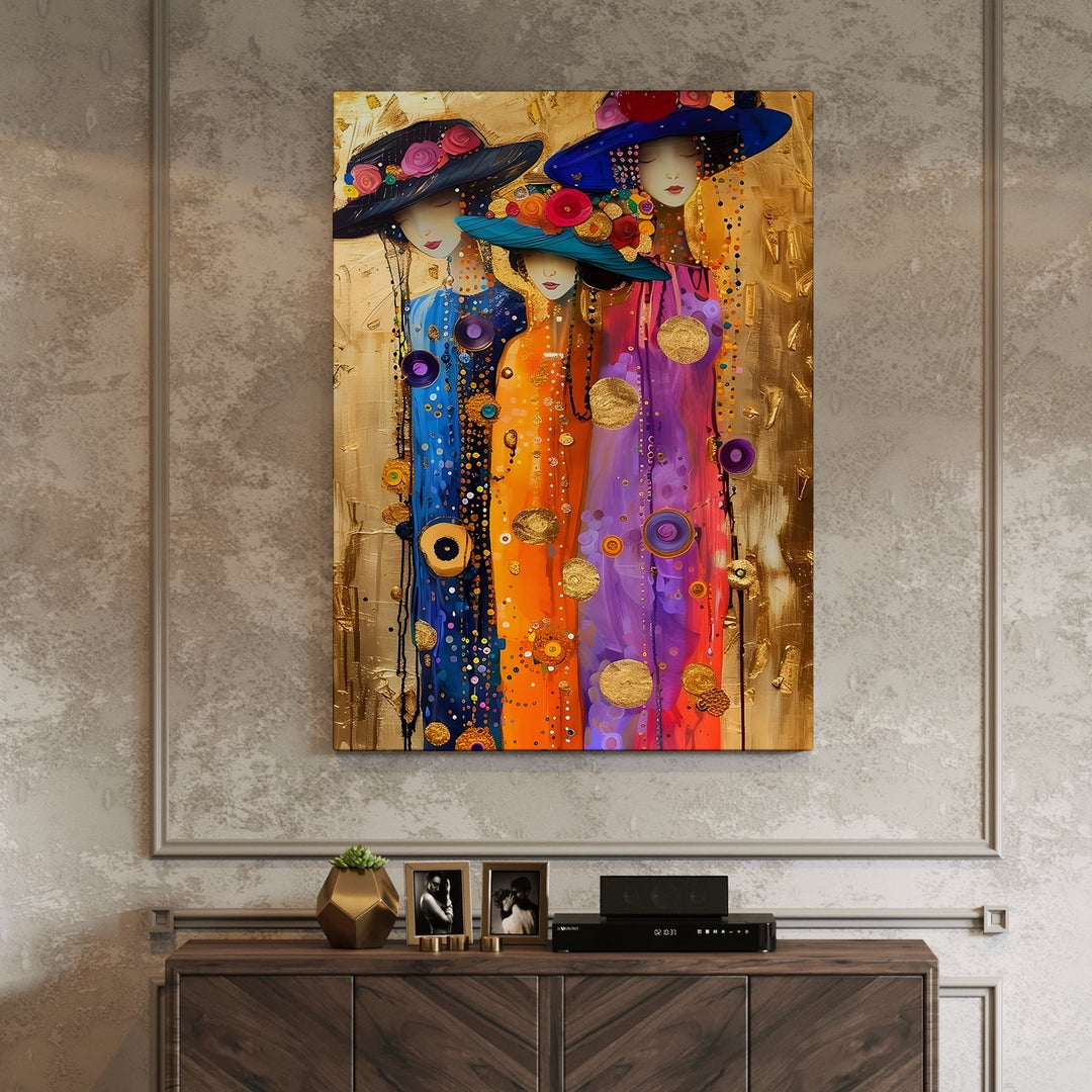 The Hat Affair Wall Art Painting, HD Canvas Print, Framed, Ready to Hang. (AMWA12)