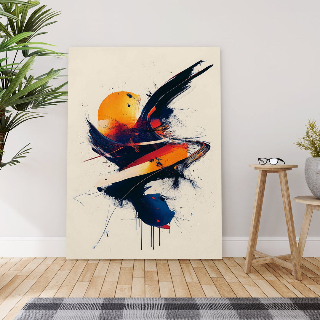 Phoenix Rising Wall Art Painting, HD Canvas Print, Framed, Ready to Hang. (AMWA40)
