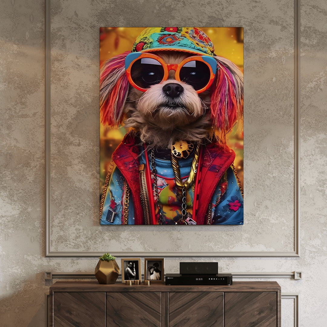 Fur-tastic Vogue Wall Art Painting, HD Canvas Print, Framed, Ready to Hang. (AMWA41)