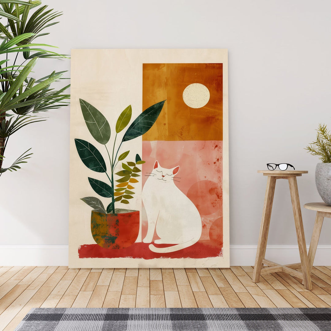 Boho and Chic Art Canvas Gallery Wrap Painting | Eclectic Modern Art Theme (BOWA16)