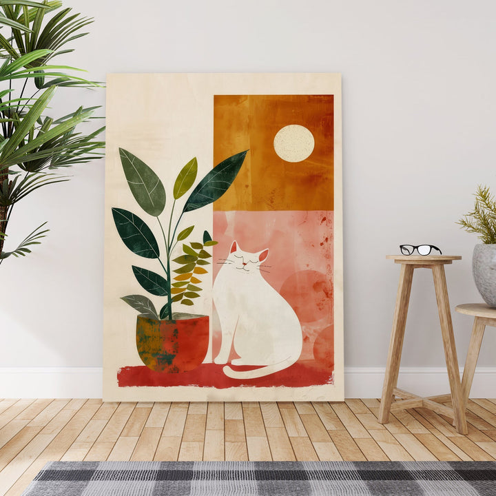 Boho and Chic Art Canvas Gallery Wrap Painting | Eclectic Modern Art Theme (BOWA16)