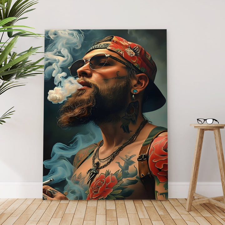 Modern Maverick Wall Art Painting, HD Canvas Print, Framed, Ready to Hang. (POMWA284)