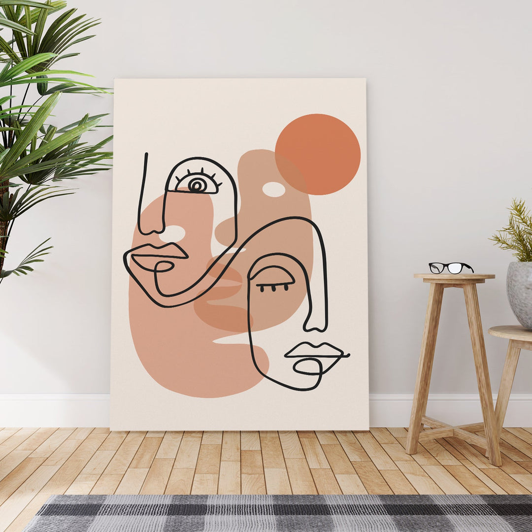 Boho and Chic Art Canvas Gallery Wrap Painting | Eclectic Modern Art Theme (BOWA17)