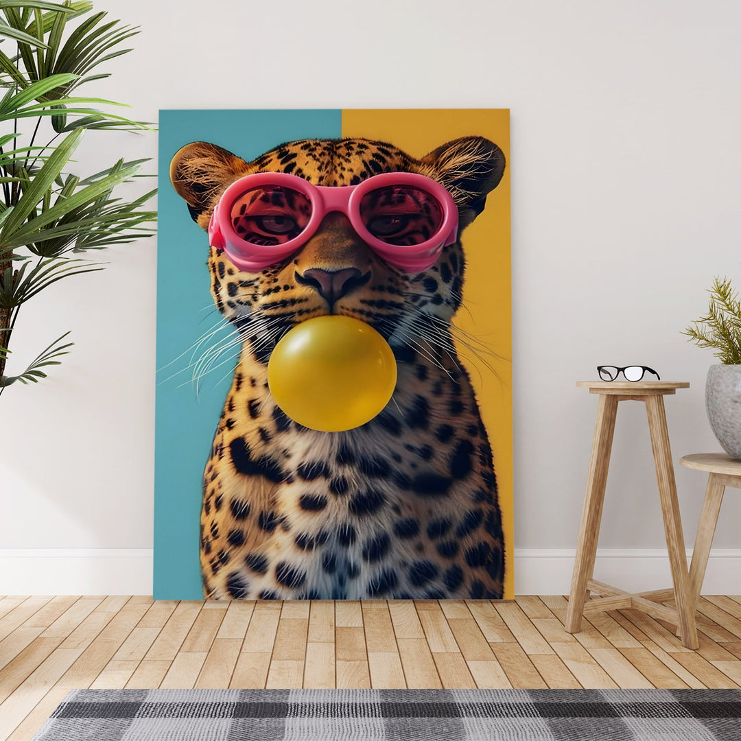 Bubblegum Beast Wall Art Painting, HD Canvas Print, Framed, Ready to Hang. (POMWA50)