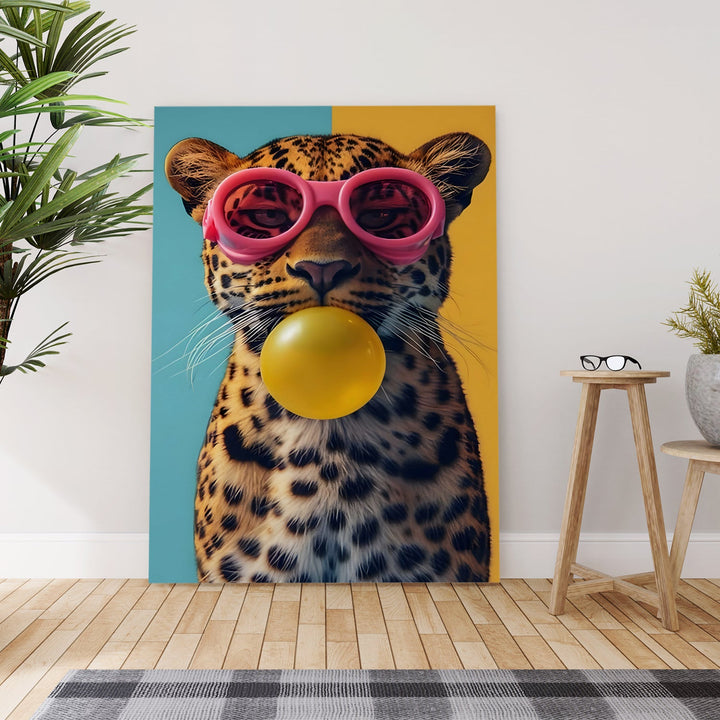 Bubblegum Beast Wall Art Painting, HD Canvas Print, Framed, Ready to Hang. (POMWA50)