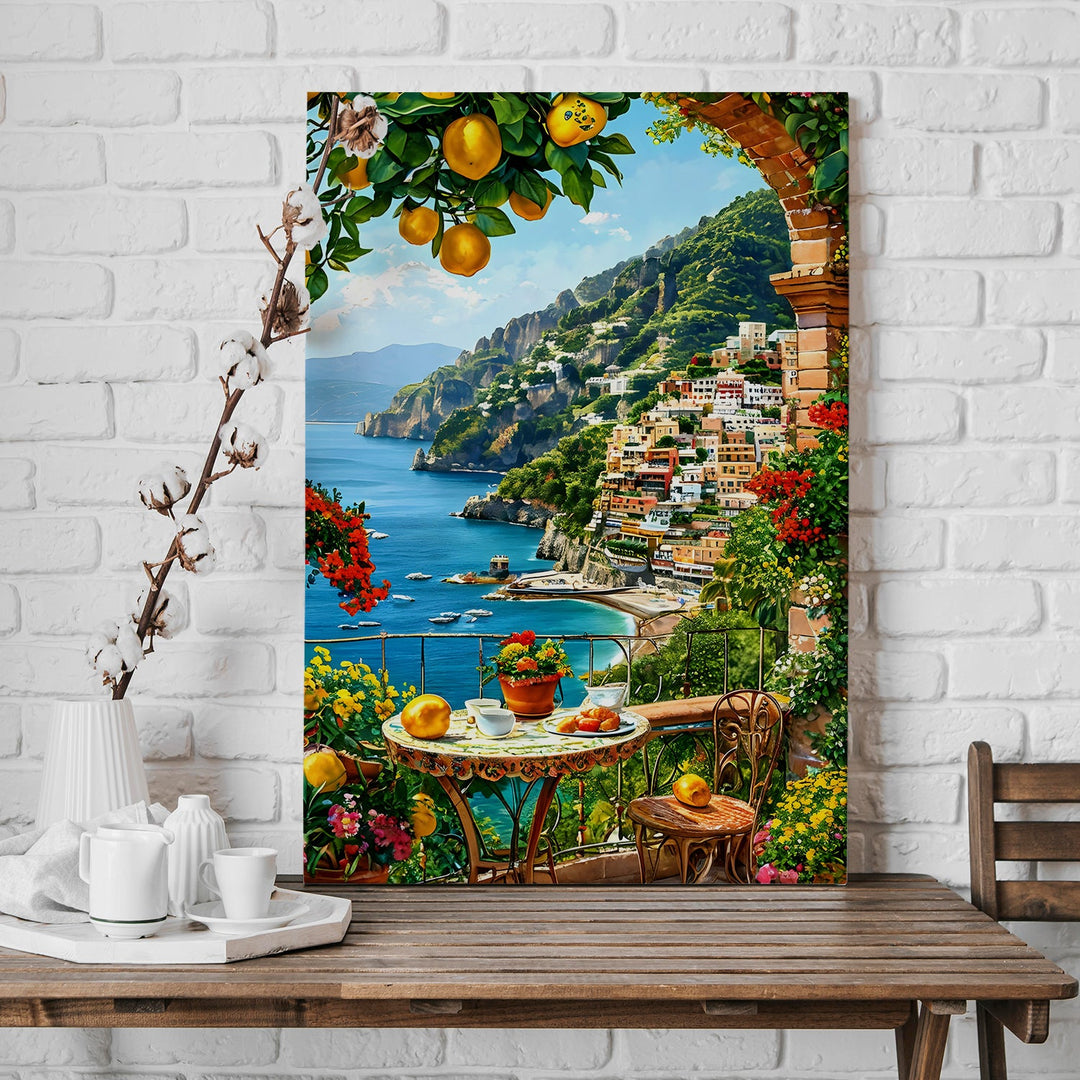 Seaside Serenity Wall Art Painting, HD Canvas Print, Framed, Ready to Hang. (AMWA15)