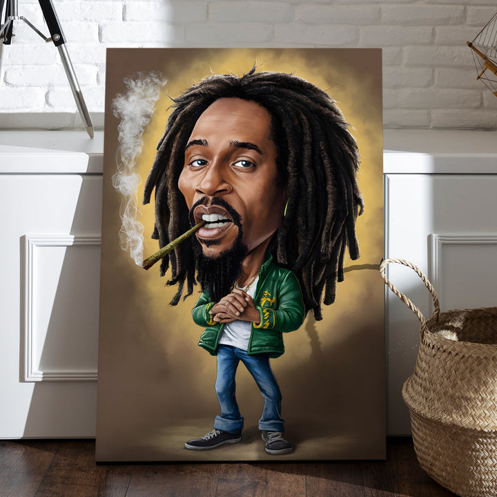 Green Jacket Groove Wall Art Painting, HD Canvas Print, Framed, Ready to Hang. (POMWA192)