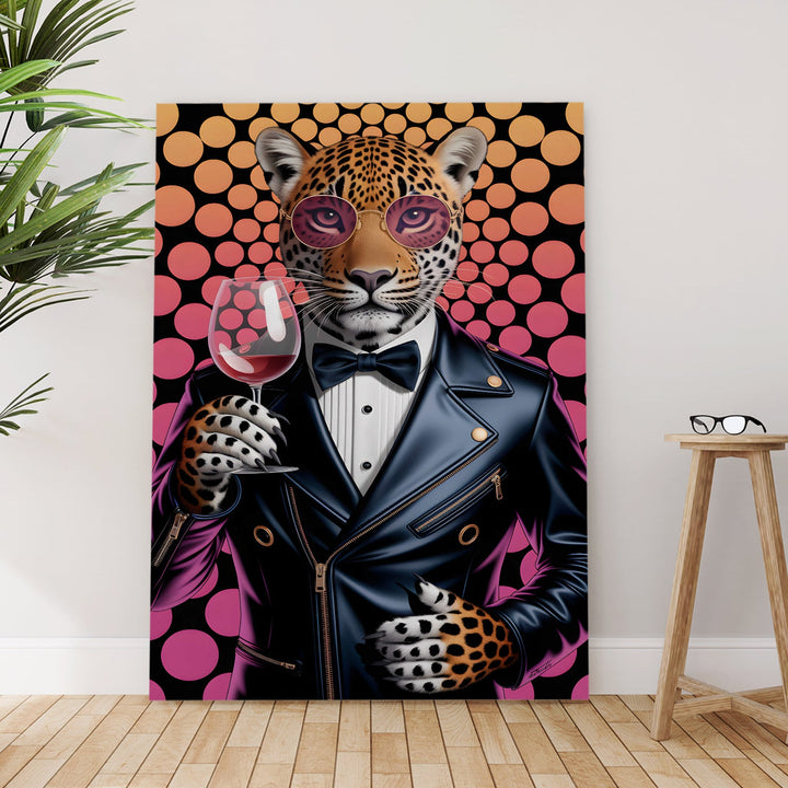 The Dapper Predator Wall Art Painting, HD Canvas Print, Framed, Ready to Hang. (POMWA188)