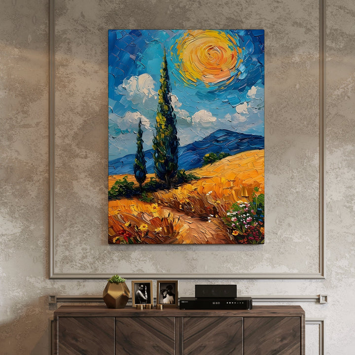Fields of Light Wall Art Painting, HD Canvas Print, Framed, Ready to Hang. (VVGWA34)