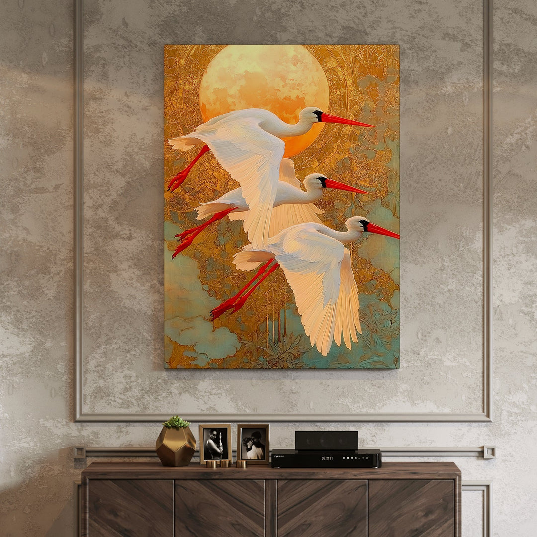 Celestial Flight Wall Art Painting, HD Canvas Print, Framed, Ready to Hang. (AMWA30)
