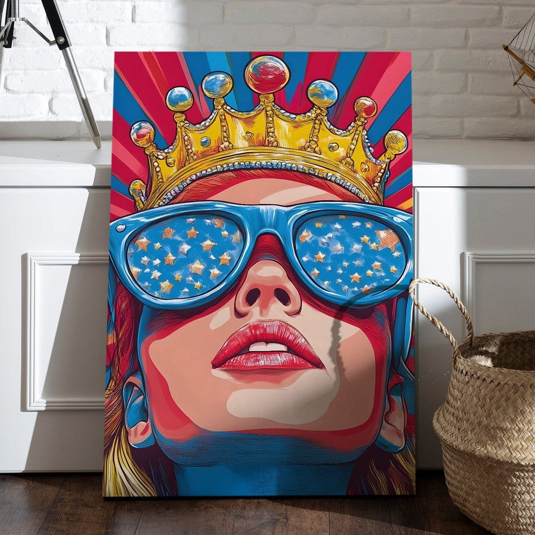 Pop Culture Queen Wall Art Painting, HD Canvas Print, Framed, Ready to Hang. (POMWA238)