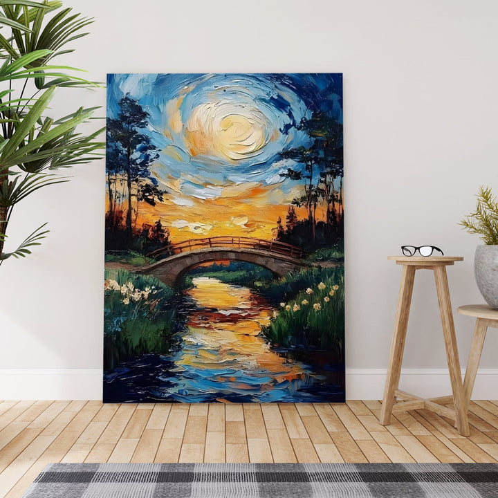Illuminated Dusk Wall Art Painting, HD Canvas Print, Framed, Ready to Hang. (AMWA23)