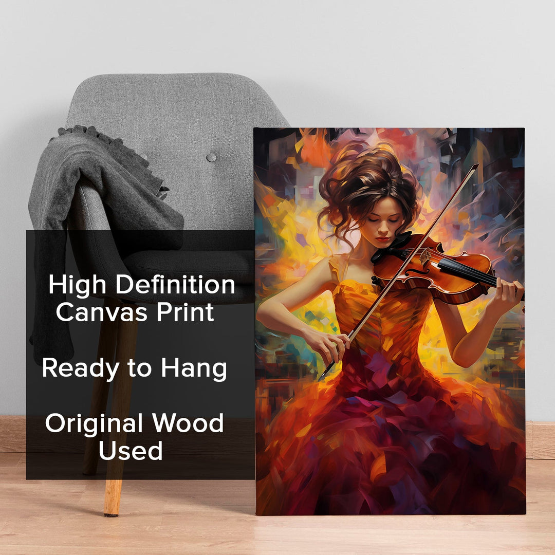 Symphony of Fire Wall Art Painting, HD Canvas Print, Framed, Ready to Hang. (AMWA04)