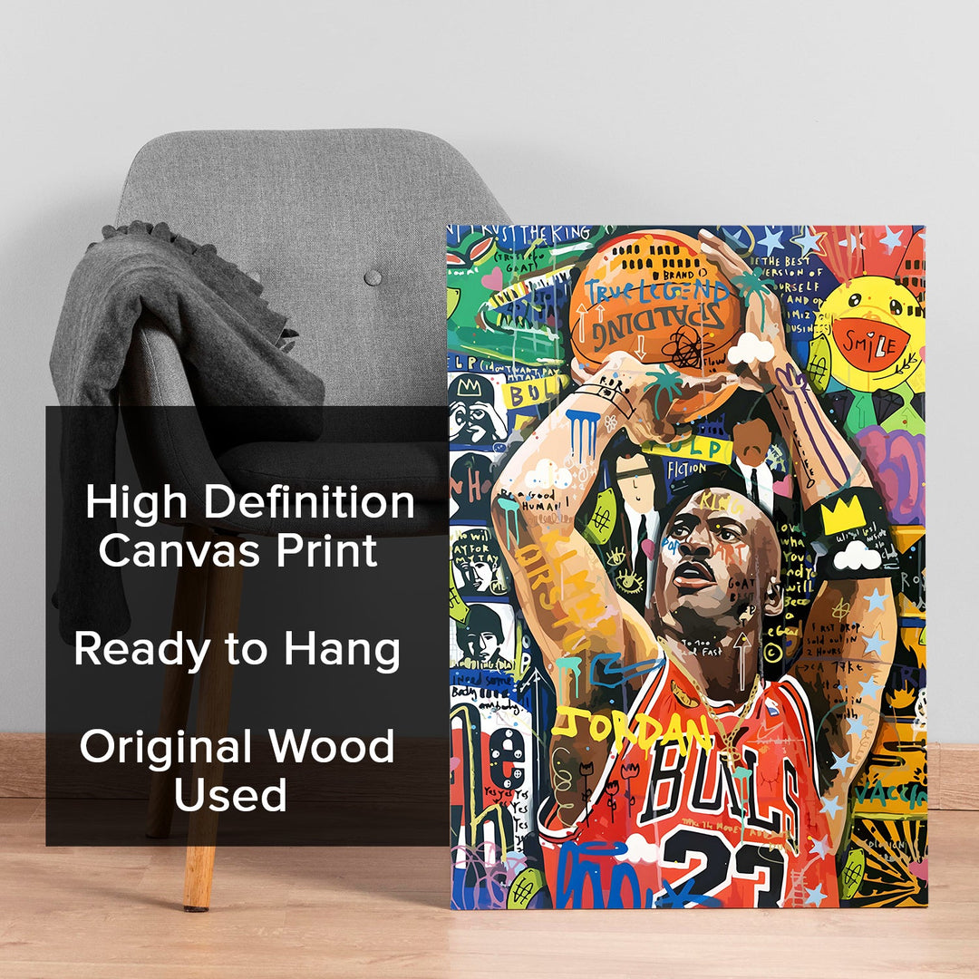 Jordan Street Royalty Wall Art Painting, HD Canvas Print, Framed, Ready to Hang. (POMWA280)